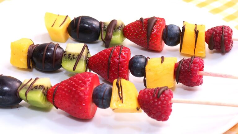 Brochetas de frutas para fuente de chocolate: ¡Deliciosas y fáciles!