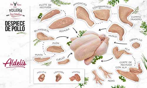 Churrasco de pollo: Descubre las partes clave